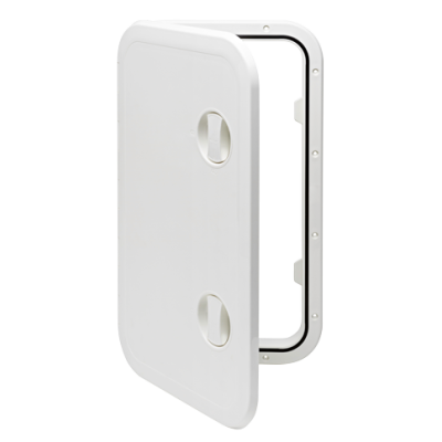 Plastic Hatch, 606x357mm, 2x Handle, 180&deg;, White - 484162 72dpi - 484162