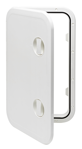 Plastic Hatch, 606x357mm, 2x Handle, 180&deg;, White - 484162 72dpi - 484162