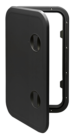 Plastic Hatch, 606x357mm, 180&deg;, Removable, Black - 484162 z - 484162/Z