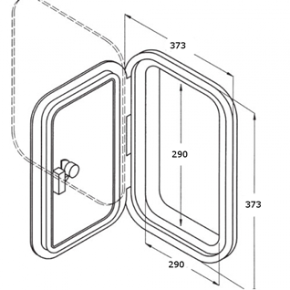 Plastic Hatch, 373x373mm, 180&deg;, Removable, Black - 484163 01 72dpi 2 1 - 484163/Z