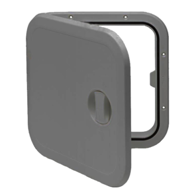 Plastic Hatch, 373x373mm, 180&deg;, Removable, Grey - 484163 g 1 - 484163/G