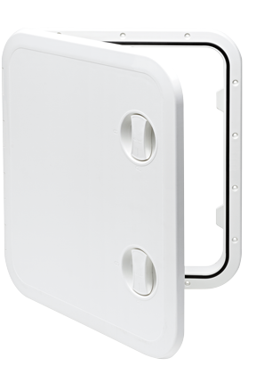 Plastic Hatch, 513x458mm, 2x Handle, 180&deg;, White - 484164 72dpi - 484164
