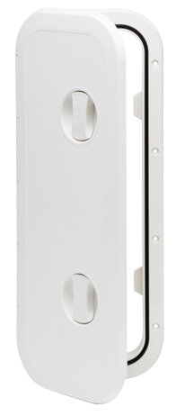 Plastic Hatch, 243x606mm, 2x Handle, 180&deg;, White - 484166 1 5 - 484166