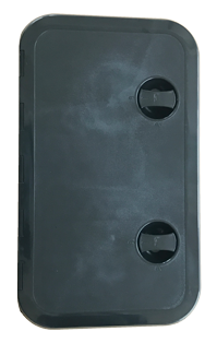 Plastic Hatch, 243x606mm, 2x Handle, 180&deg;, Black - 484166 z - 484166/Z