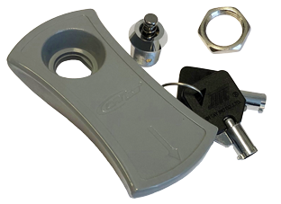 Lock With Key, Spare Key For Plastic Hatch, Grey - 484170 - 484170