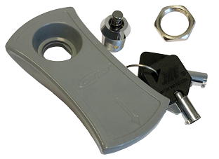 Lock With Key, Spare Key For Plastic Hatch, Grey - 484170 - 484170