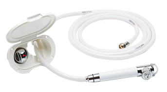 Shower And Mixer With Built-In Cabinet, Hose Length=2,5m, White - 484250 72dpi - 484250