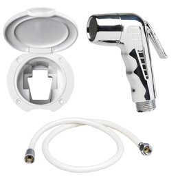 Shower With Built-In Cabinet, Hose Length=2,5m, White - 484259 - 484259