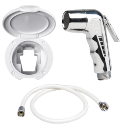 Shower With Built-In Cabinet, Hose Length=2,5m, White - 484259 - 484259