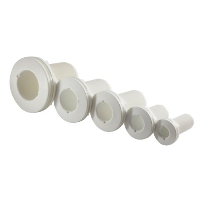 Plastic Skin Fitting, 1", With Outer Thread, White - 486612 72dpi - 486612