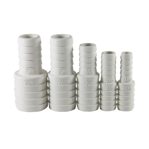 Plastic Reducer Hose Connection, &Oslash;38x32mm, White - 486645 72dpi - 486645