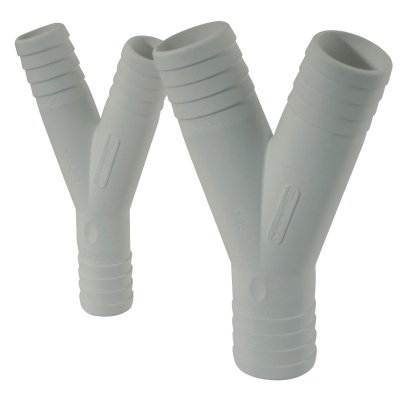 Plastic Y-Hose Connector, &Oslash;25x25x38mm, White - 486650 72dpi - 486650