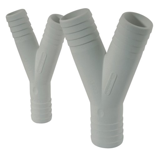 Plastic Y-Hose Connector, &Oslash;25x25x25mm, White - 486651 72dpi - 486651