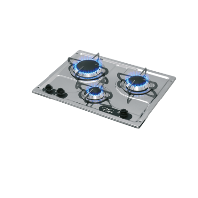 Stainless Steel Stove, Burners: 1x Small/1x Medium/1x Large - 487522 72dpi - 487522