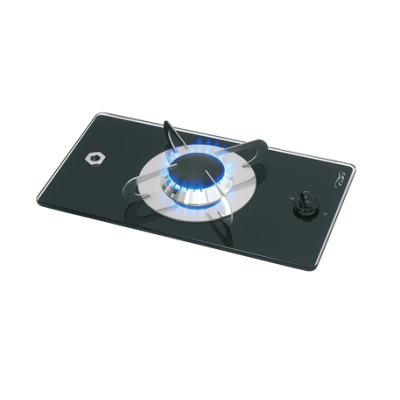 Gas Hob Unit With Thermic Glass-Plate, 365x200x80mm, Burner: 1x Medium - 487570 72dpi - 487570