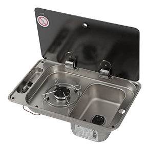 Retangular Gas -Hobit 1 Burner, With Rectangular Sink At The Left - 487681 72dpi - 487681
