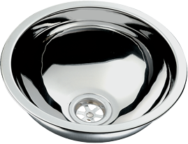Stainless Steel Sink, Round, Outside &Oslash;330mm, Depth 150mm - 488017 72dpi - 488017