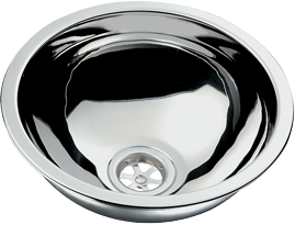 Stainless Steel Sink, Round, Outside &Oslash;330mm, Depth 150mm - 488017 72dpi - 488017