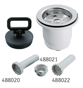 Plastic Straight Waste Pipe Adapter, 1-1/4"X32mm - 488025 - 488022