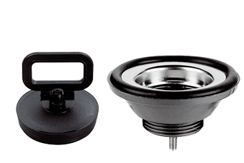 Plastic Straight Waste Pipe, 1-1/4", With Stainless Steel Strainer & Plug - 488026 72dpi - 488026