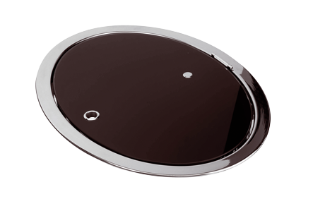 Stainless Steel Flush Mounted Sink, Oval With Tempered Glass Cover, Folding Water Tap - 488035 01 72dpi - 488035