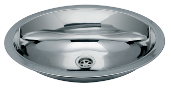 Stainless Steel Sink, Oval, Outside 510x390mm, Depth 167mm - 488051 72dpi - 488051