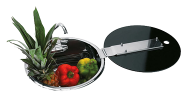 Round Sink With Glass Lid And Cold Water Tap 300x180mm - 488060 72dpi - 488060