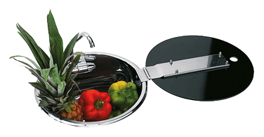 Round Sink With Glass Lid And Cold Water Tap 300x180mm - 488060 72dpi - 488060