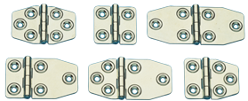 Stainless Steel Hinge, 44x45mm, &Oslash;5mm - 491400 72dpi - 491400
