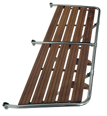 Stainless Steel Transom Platform With Teak Wood, 2000x550mm, 4x Outrigger, Tube &Oslash;25mm - 494053 72dpi - 494053