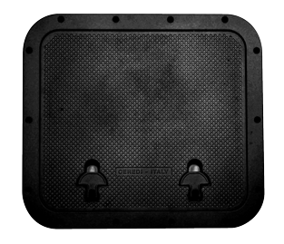 Aluminum Hatch, Outer Size 510x460mm, Cut Out Size 393x446mm, Black, Powder Coated - 494124 - 494124