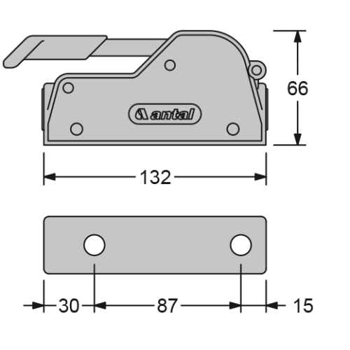Antal Clutch V-Grip, Triple, Line &Oslash;10-12-14mm, Width 101mm, Weight 1,45kg - 507132 02 72dpi - 507132
