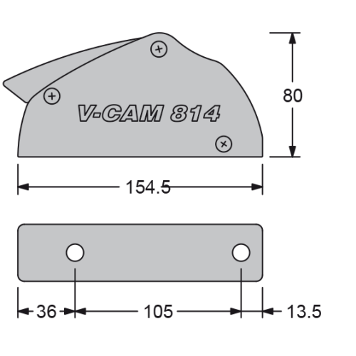 Antal Clutch V-Cam 814, Triple, Line &Oslash;8-10mm, Width 94mm, Weight 1,45kg - 509131 01 72dpi - 509131