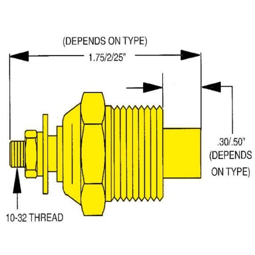 Water Temperature Sender Single Station, 1/2" Npt (Sw: 240-33 Ohm) (120-240&deg;F/50-115&deg;C) - 52320e003 - 52320E003