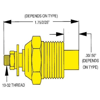 Water Temperature Sender Single Station, 1/8" Npt (Sw: 240-33 Ohm) (120-240&deg;F/50-115&deg;C) - 52320e010 72dpi - 52320E010