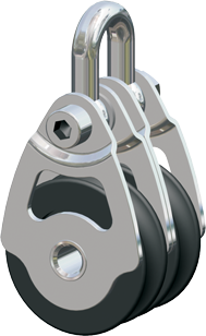 Antal Stainless Steel 316 Mini Block Series 34x6, Ball-Beared, Double Block - 5400303 72dpi - 5400303