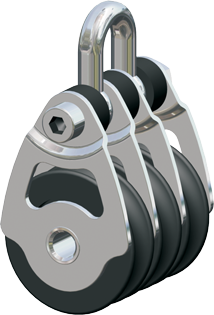 Antal Stainless Steel 316 Mini Block Series 34x6, Ball-Beared, Triple Block - 5400305 72dpi - 5400305