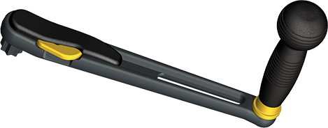 Antal Aluminum Winch Handle 'Speedylock', L=250mm, Weight 0,53kg, Ball Grip - 542122 1 - 542122