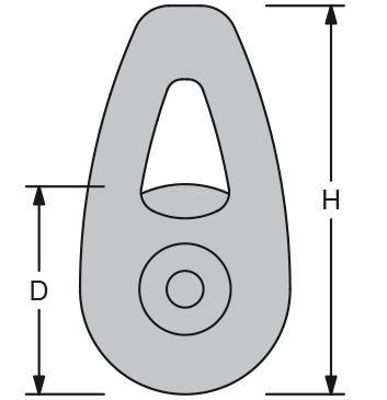 Antal Aluminum High Load Block, Line &Oslash;6-10mm, D=30mm, H=59mm, Swl 600kg - 54h130 01 72dpi500x500x0 - 54H130