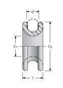 Antal Aluminum Low Friction Ring, D1=28mm, D2=70mm, Ø=20mm, T=31mm, Swl 6400kg - 54r1007 08 72dpi - 54R2820