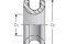 Antal Aluminum Low Friction Ring, D1=10mm, D2=25mm, &Oslash;=7mm, T=12mm, Swl 800kg - 54r1007 08 72dpi60x40x1 - 54R1007