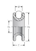 Antal Aluminum Low Friction Ring, D1=20mm, D2=50mm, &Oslash;=14mm, T=22mm, Swl 3200kg - 54r2014 08 72dpi - 54R2014