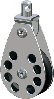 Antal Stainless Steel 316 Block Series 65, Ball-Beared, Double Deck Block - 54s0612 - 54S0612