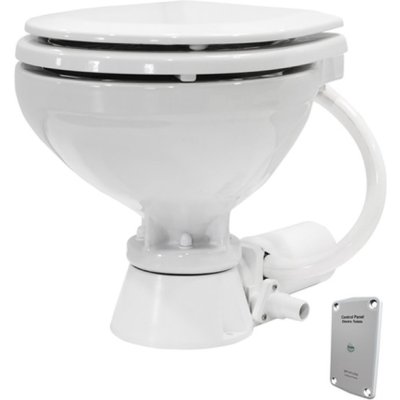 Johnson Pump AquaT standard electric toilet, 12V / 13A, compact bowl, incl. control panel - 550x588 - 66804743501/S