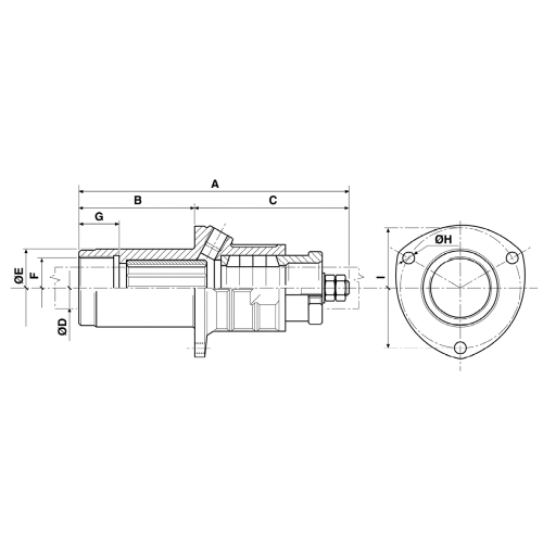 Bronze Rigid Inner Bearing, For Propeller Shaft &Oslash;45mm & Tube &Oslash;60mm (Inner Thread M60x2,0) - 562006 1 - 562006