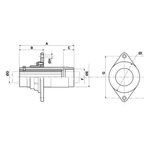 Bronze Outer Bearing With Contraflens, For Propeller Shaft &Oslash;45mm & Tube &Oslash;60mm - 562024 01 72dpi - 562024