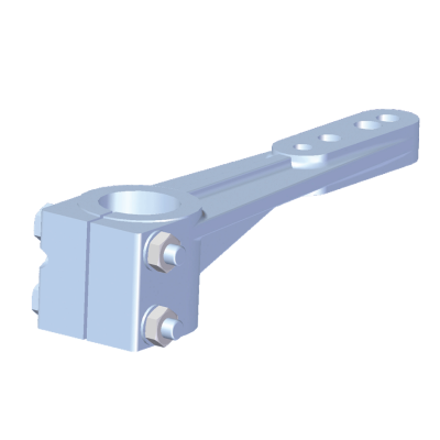 Aluminum Rudder Arm For Rudder Stock, &Oslash;30mm - 562130 72dpi - 562130