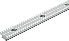 Antal Aluminum T-Track 40x8, Cut Out &Oslash;8mm, Hole Spacing 100mm (Silver Anodized) - 602113 1 - 602113