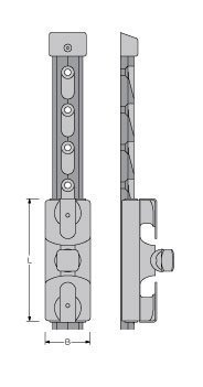 Antal 'automatic' T-Tracks for halyard slider