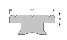 Antal Aluminum 'Automatic' T-Track (40x8) For Slider, Cut Out &Oslash;=8mm, Hole Spacing 50mm - 602313 - 602313